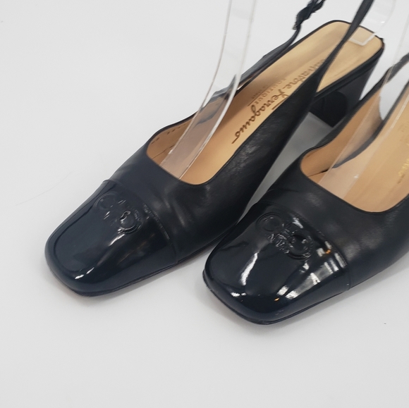 Salvatore Ferragamo black boutique kitten heel s 8 B - Picture 5 of 14